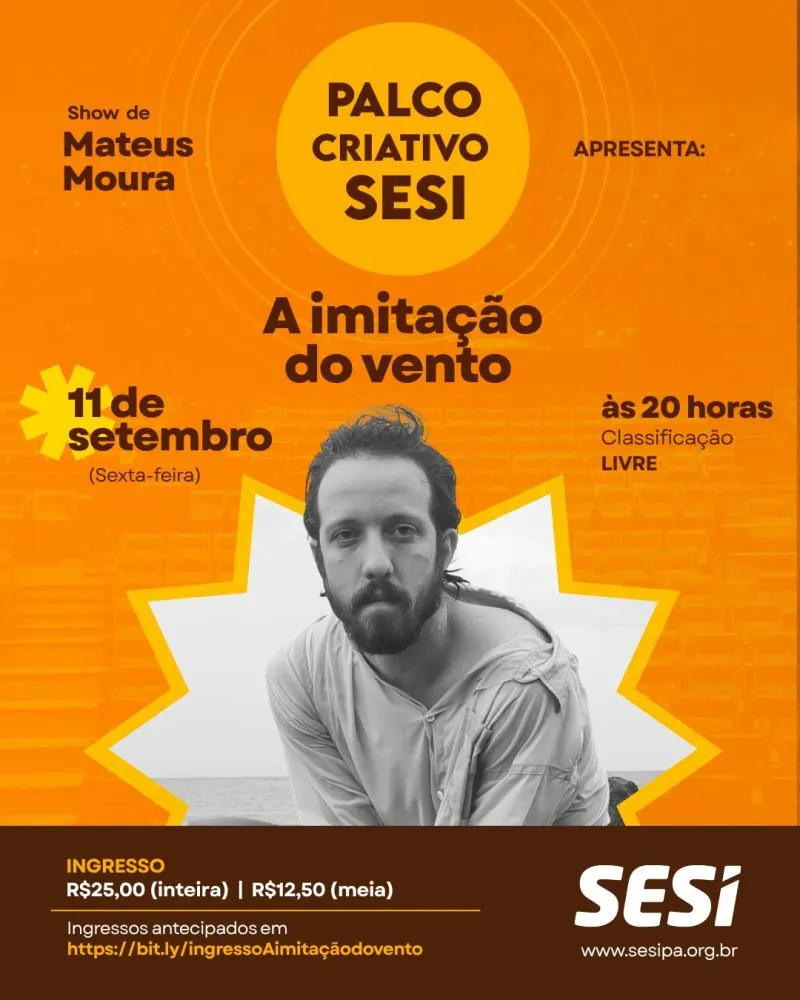 Mateus Moura leva ao SESI o show “A Imitação do Vento” em lançamento nacional de vinil